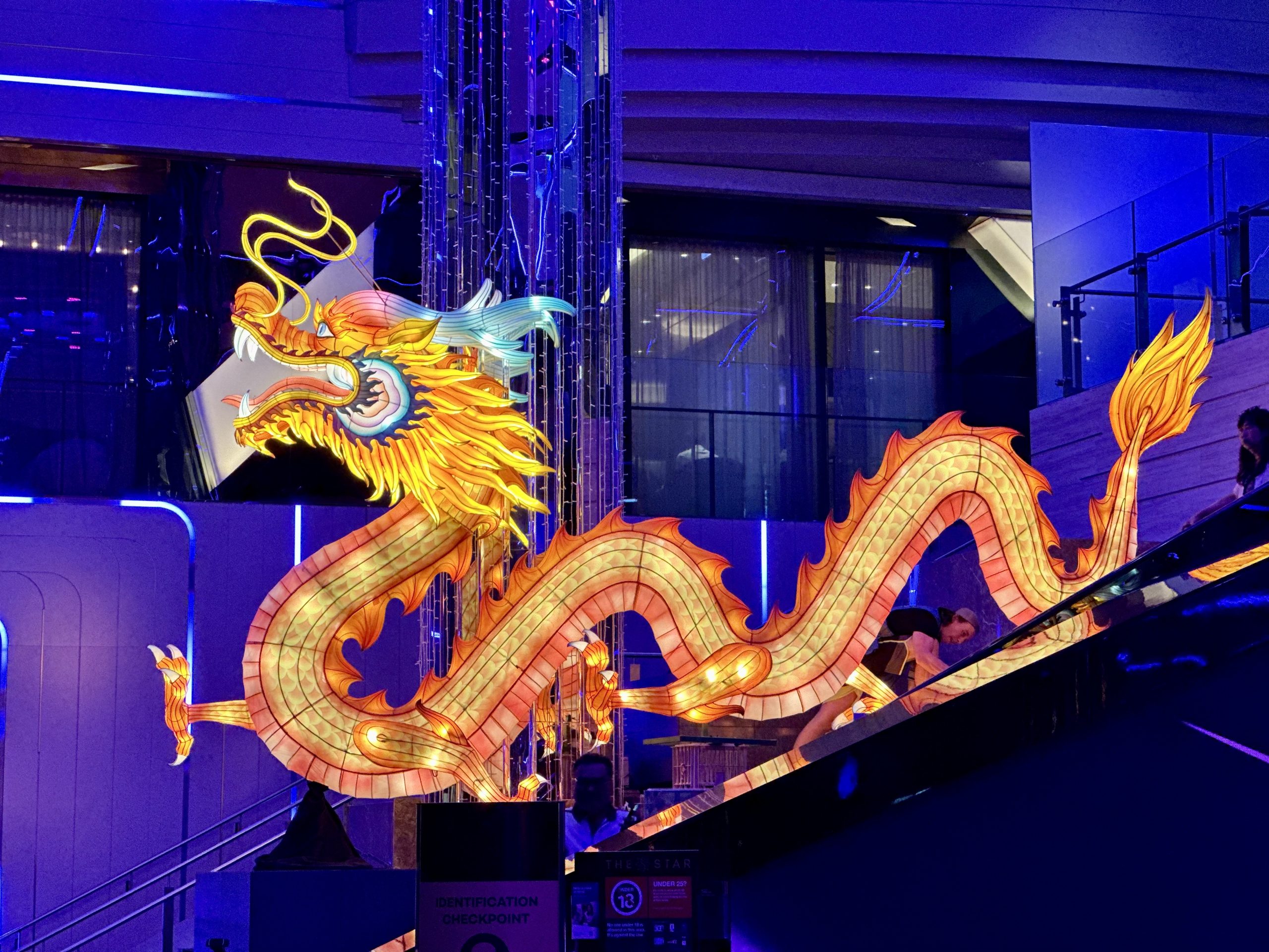 Star Sydney, Lunar New Year, 2024, Colourful, dragons, photo opportunity, LNY, Custom made and manufactured in Australia, Chinese new year, grand foyer,